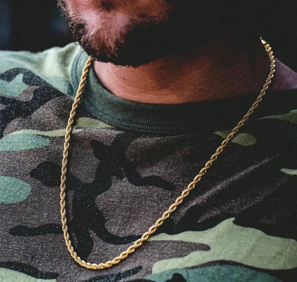 

24 chain 31 gold men's hip and necklace 4mm women's hop necklace rope / street bbyeh nana shop, Silver