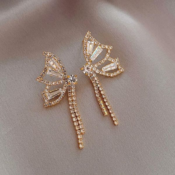 

stud exqusite gold color butterfly wing earrings women creative design for girlfriend jewelry gift, Golden;silver