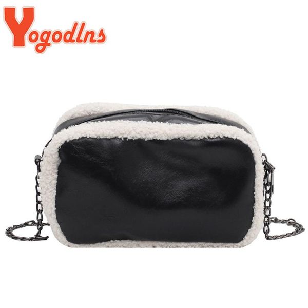 

yogodlns 2020 vintage plush shoulder bag for women pu leather messenger bag winter small crossbody bags lady handbag pouch bolso