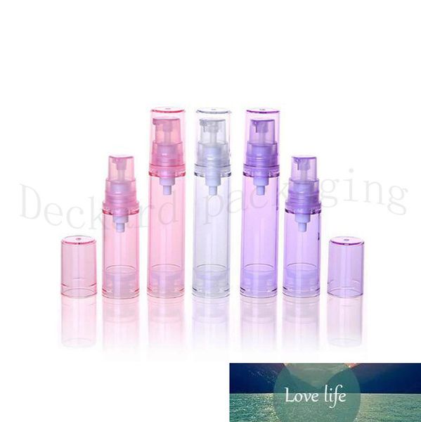 100pcs 5g / 10g multicolore plastica vasetto cosmetico contenitori sottovuoto spray di alta qualità bottiglia riutilizzabile lotoina con tappo pompa