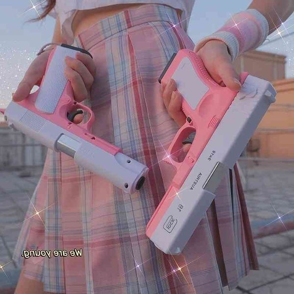 

0165glock shell throwing soft bullet eva toy gun jiakaile girls' creative gift cartoon cute chicken pistol
