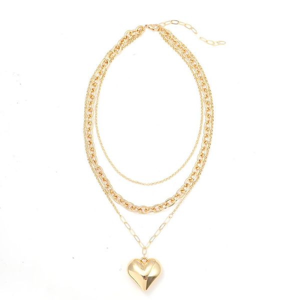 

heart shape chain fashion temperament love necklace womens choker clavicle chain factory direct sales heart shape jllhdp carshop2006, Black