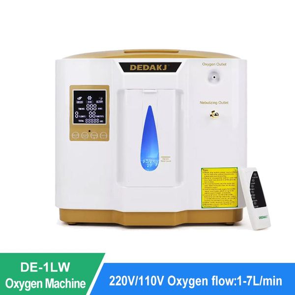 

air purifiers de-1lw 1-7l home care portable oxygen generator nebulizer high concentration anion function making machine 48 hours