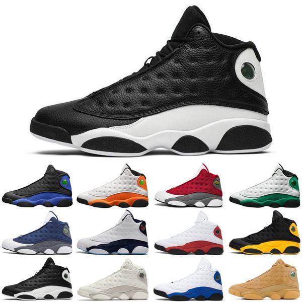 

ale hyper royal 13 13s jumpman men basketball shoes red flint chicago lucky green he got game mens trainers sports sneakers, White;red