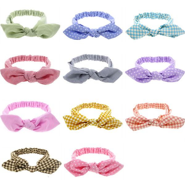 

dot new baby girls elastic ear polka headbands infant cotton bunny hairbands children hair accessories kids headwear 11