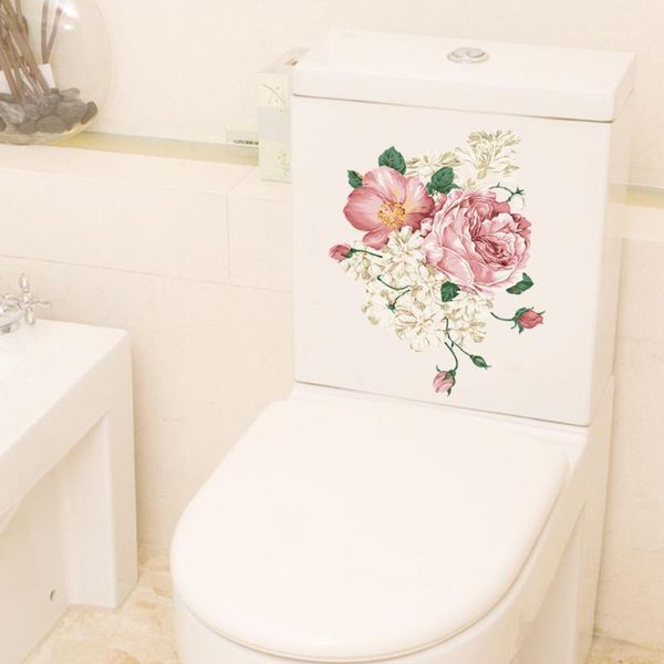 

colorful flower floral vine fridge wall sticker for bathroom toilet refrigerator cupboard decor pvc wall decals diy art gift1