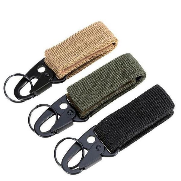 

4 colors new portable camping tactical carabiner nylon backpack hook hiking survival gear keychain clasp hiking acc qylpjm