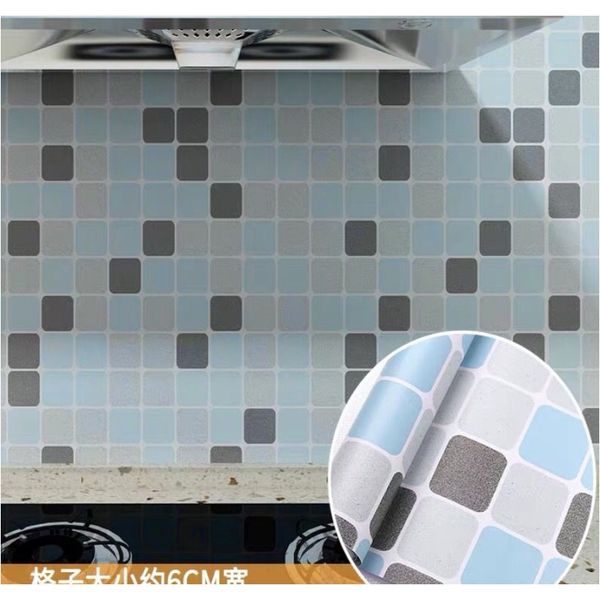 

bathroom kitchen oil proof waterproof self adhesive stickers high temperature wallpaper cabinet contact paper tiles f wmtmps