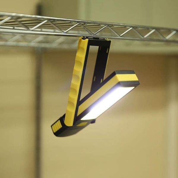 

super-bright cob led work light netic stand hanging hook light with netic yellow