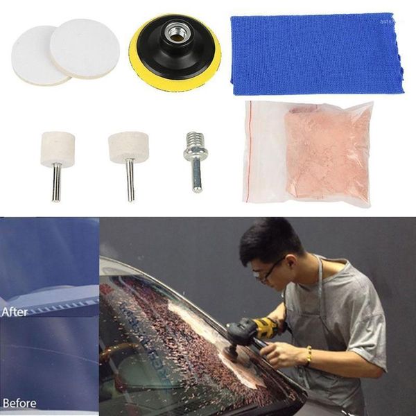 

car windscreen polishing kit 8pcs practical auto car windows scratch remover glass polishing kit scratch repair tool accessories1
