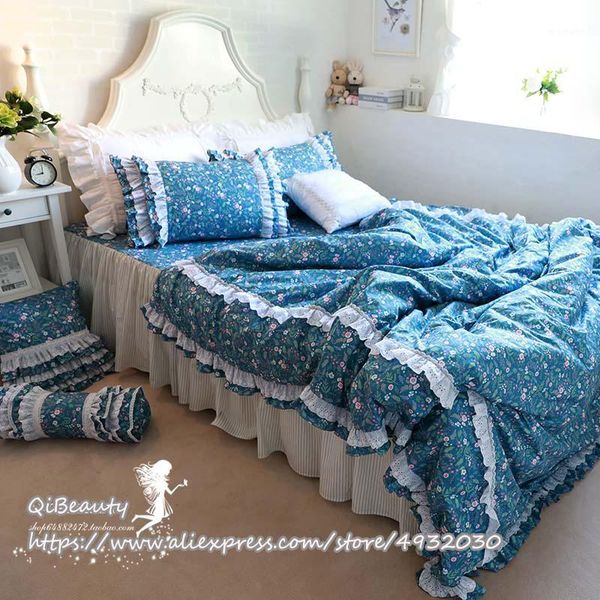 

bedding sets korean-style floral garden princess 100% cotton 4-piece set1