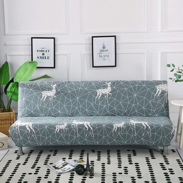 

nordic stretch sofa bed cover no armrest folding sofa cover couch slipcovers for living room canape salon 160-190cm1