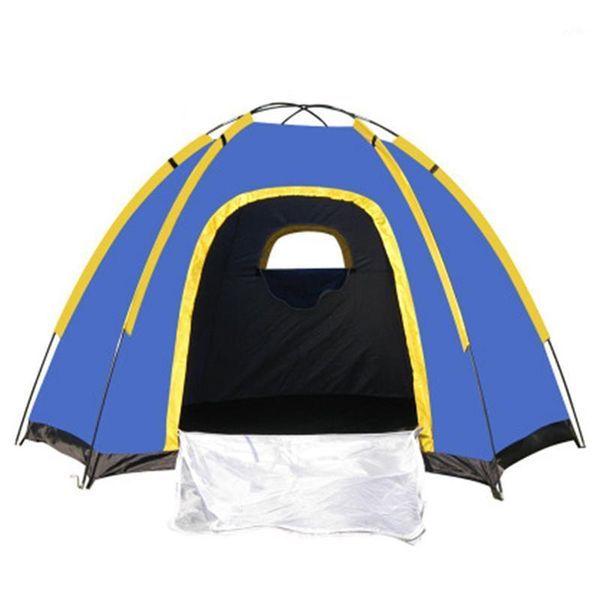 

tents and shelters 3-4 person camping tent backpacking hexagon waterproof automatic outdoor hiking sun shelters1