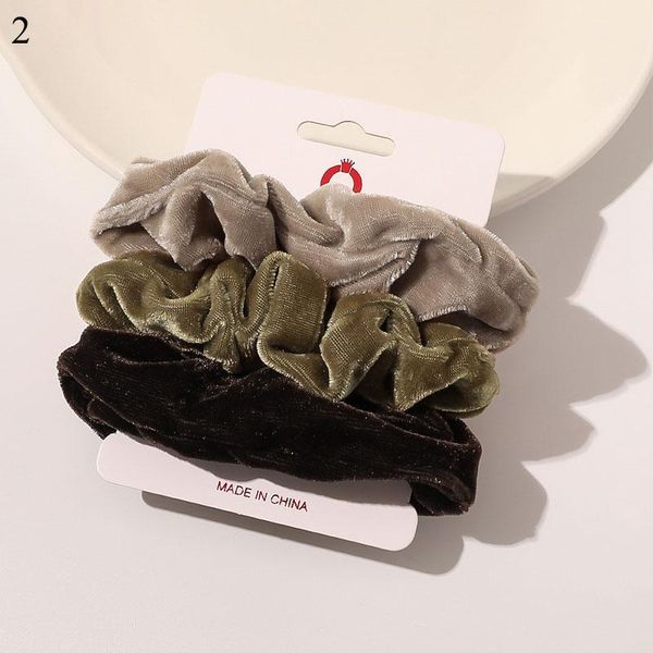 

3pcs christmas scrunchie set velvet scrunchies pack elastic hair bands solid color headband ponytail hair ropes hair accessories q bbyubt