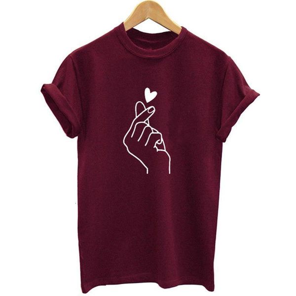 

new arrival women t shirt graphic love hand funny summer plus size tee shirt femme hipster clothes streetwear tshirt brand, White