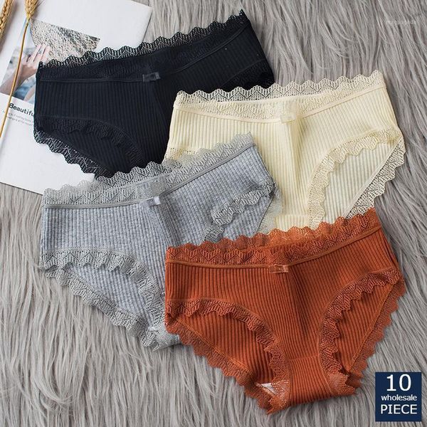 

10 pcs/lot wholesale fashion women panties underwear comfort intimates lingerie female briefs ldj 9311, Black;pink