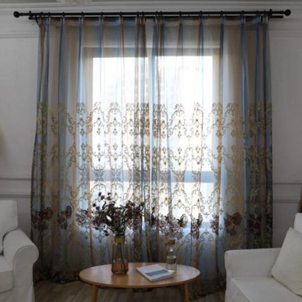

curtain & drapes customized european lxuxry embroidery flower tulle for living room balcony window screens curtains sheer finished drape