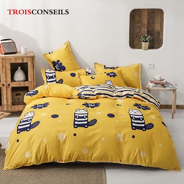 

bedding sets 4pcs  set with duvet cover bed linen sheet lovely pattern star tree warm flower