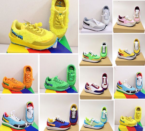 

kids run shoes boys girls green gusto sneaker pine green children sneakers sports trainers size 22-35, Black