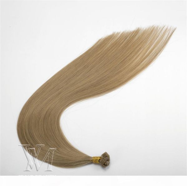 

vmae peruvian straight pre bonded natural 613 blonde 0.5g or 1g strand 100s keratin flat tip virgin human hair extensions, Black