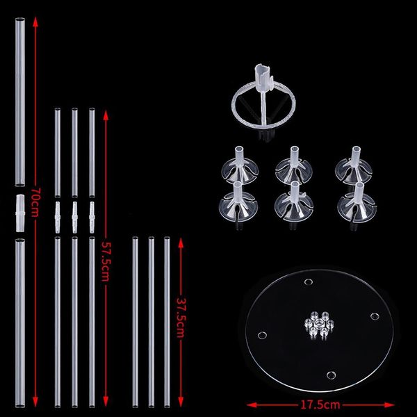 

qifu 7pcs металлические воздушные шары и 1-слоемое воздушные шары стенд на день рождения украшения детские воздушные надувные шары свадебные
