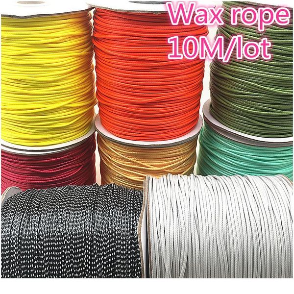 

10meters dia 1.0 /1.5mm waxed cotton cord waxed thread cord string strap necklace rope bead for jewelry making diy brac qylmhl