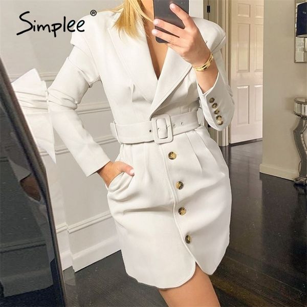 

simplee white autumn winter office dress causal office ladies straight suit dress tailored collar pleat straight work dress 201006, Black;gray