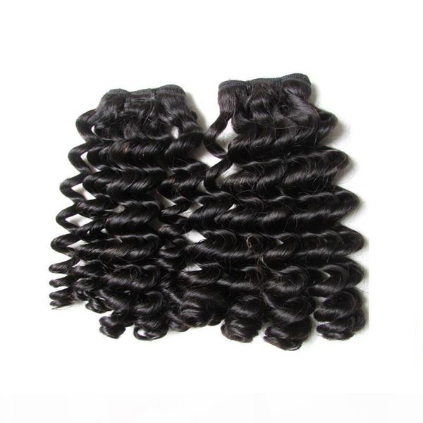 

clearance super double drawn human hair bundles loose curl 2pcs lot sale unprocessed virgin hair natural color, Black