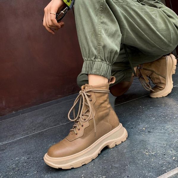 

bottes femme 2020 new winter ankle boots women's shoes genuine leather western cowboy boots street handsome motorcycle, Black