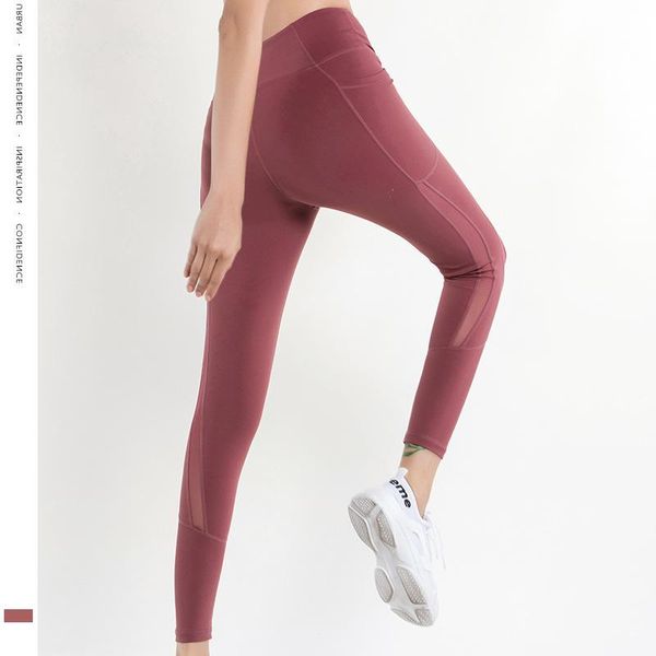 

women's pink outdoor cycling pants yoga line tights fitness hollow running quick dry stretch yoga pants outdoor running, White;red