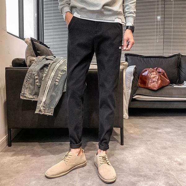 

new fashion men's casual pants in autumn and winter 2020, Black