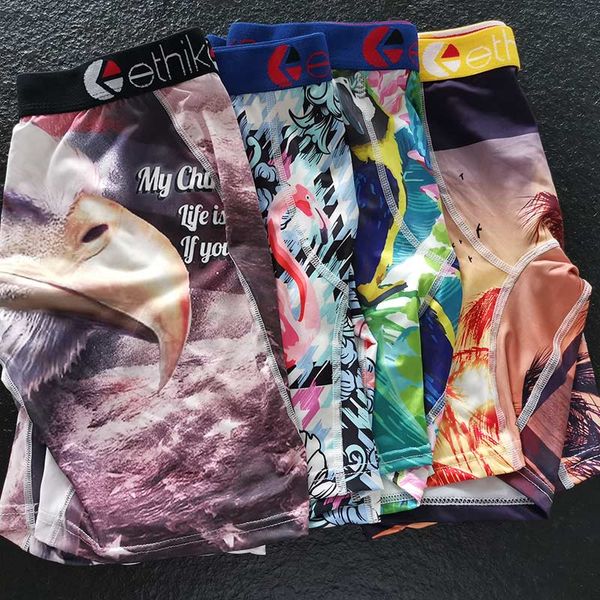 

in stocks color random 3d print mens design underwear boxer shorts mens men boxer underpants comfortable breathable 665, White;black