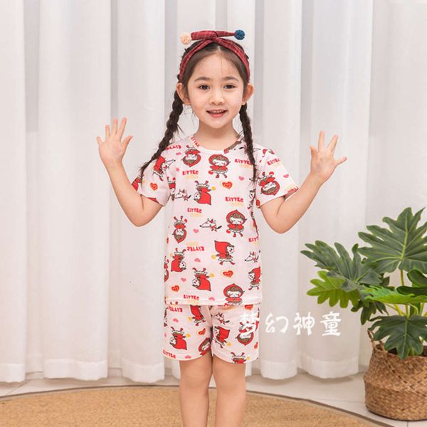 

thin and women's summer children's suit men's short sve air conditioning baby home cloth pajamas bns3, Blue;red