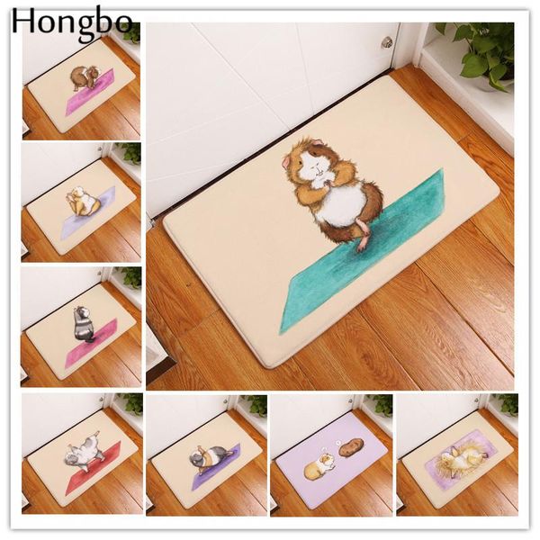 

carpets hongbo cartoon yoga hamster printing bedroom anti-slip floor mat outdoor rugs animal front door mats non-slip doormats