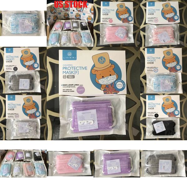 

face 3 layer ear-loop children mouth masks cover 3-ply non-woven disposable dust child mask soft breathable 440 7 nkbwx