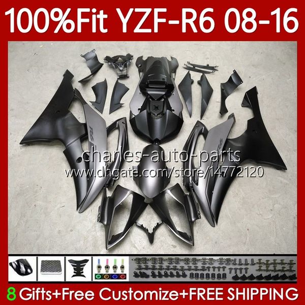 Yamaha için Enjeksiyon Fairings YZF-R6 YZF R 6 YZF R6 600 YZF-600 YZFR6 08 09 10 11 12 15 16 99NO.36 YZF600 2008 2009 2010 2011 2012 2013 2014 2015 2016 OEM Vücut Blk Blk Blk