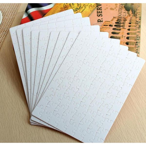 

sublimation puzzle a5 size diy sublimation blank puzzles white puzzle jigsaw 80pcs heat printing transfer han wmtpsk homes2007