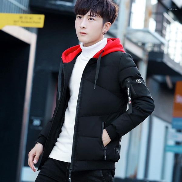 

clothes man winter loose coat short fund 2019 cotton-padded jacket you trend down cotton thickening winter clothes male1, Black