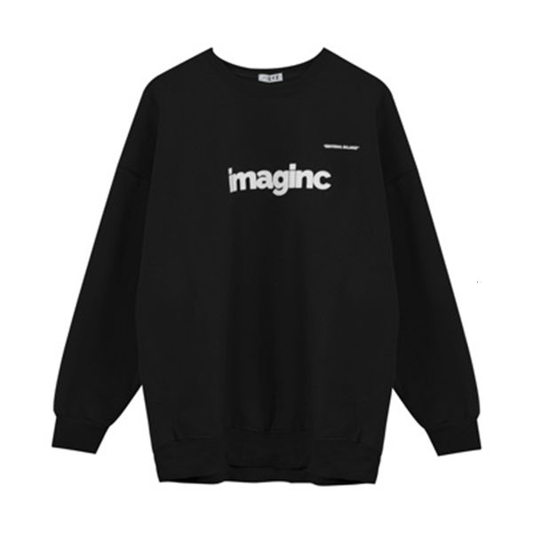 

new couple 2021 thick letter printing hoodie black sweater women's jacket fall and winter plus loose velvet long egrx