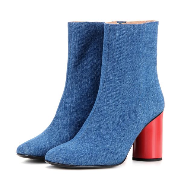 

female 2020 big fashion square toe high shoes autumn winter women's boots tl-a0158 6wwx, Black