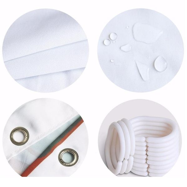 

высокое качество солнечный берег печатные ткани душевые занавески морской пейзаж ванна для ванны водонепроницаемые изделия декор для ванной