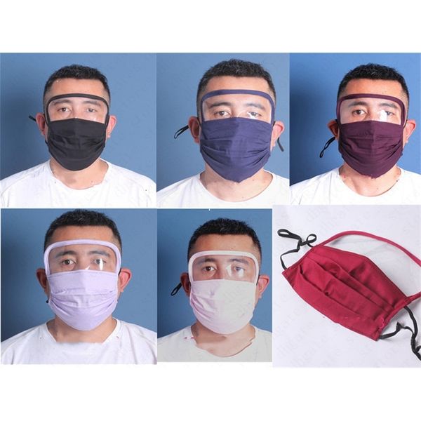 

washable face mask women men with pm2.5 filter slot masks clear eye shield plastic face sheet eye cover cycling face mask for summer d6809