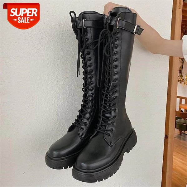

women boots ladies womens shoes motorcycle wedges platform leather female brand fashion casual luxury knight boots for women #p357, Black