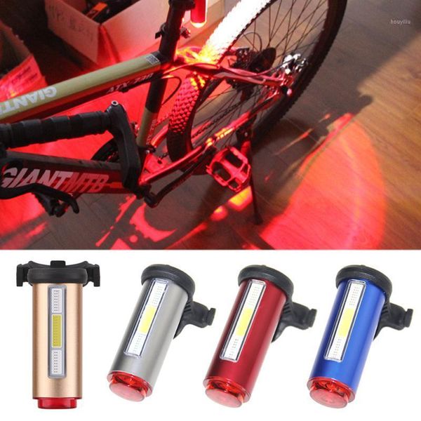 

bike lights 3 colors in 1 led bicycle tail light lamp cob visual night riding warning rear lantern 100lm 850aah rechargeable taillight1