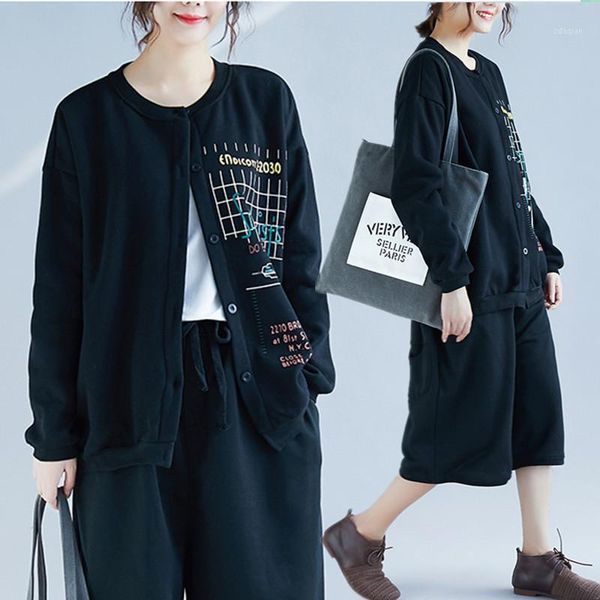 

women's jackets big size 4xl spring autumn women fashion print cotton outwear ladies female large long sleeve loose cardigans jacket c, Black;brown