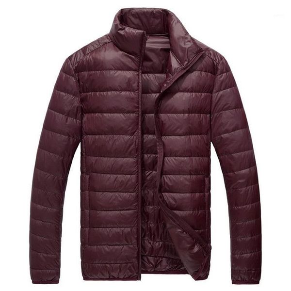 

light down jacket autumn winter new men's fashion stand collar short large ultra-thin lightweight youth slim coat down jackets1, Black