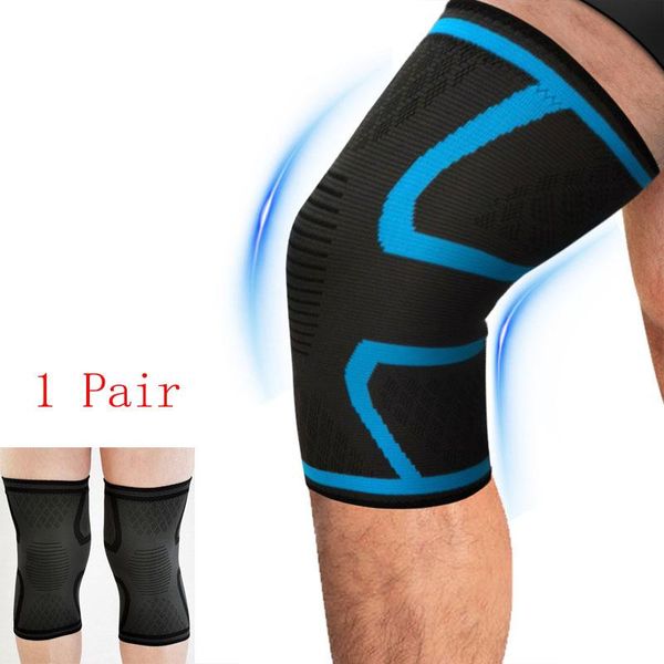 

elbow & knee pads 1 pair support joint pain belt for skateboard sports gym elastic compression protector tape sleeve, Black;gray