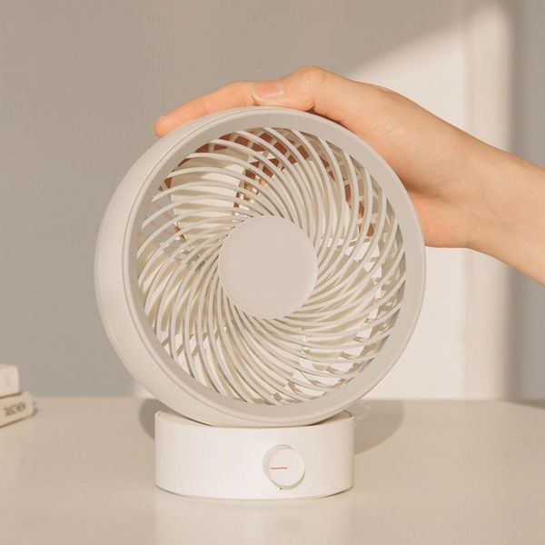 

usb rechargeable adjustable wind mini air circulation round mute office fan