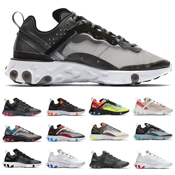 

87 react element 55 sneakers men women running shoes mens trainers sail core black solar white red game royal sports sneaker size 36-45
