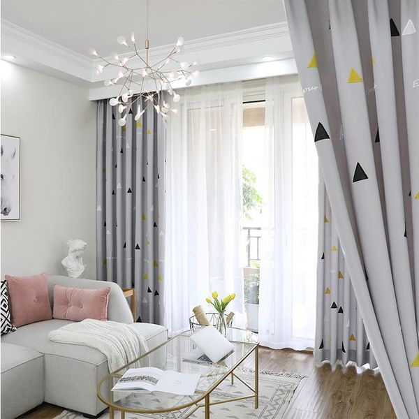 

modern simple geometric towel shading curtains for living dining room bedroom.